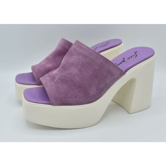 Free People Womens Size EU 39 US 9 Zoe Orchid Purple Platform Sandals Shoes